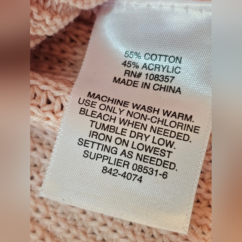 a.n.a Blush Pink Textured Knit Sweater - Size Small - Picture 5 of 9